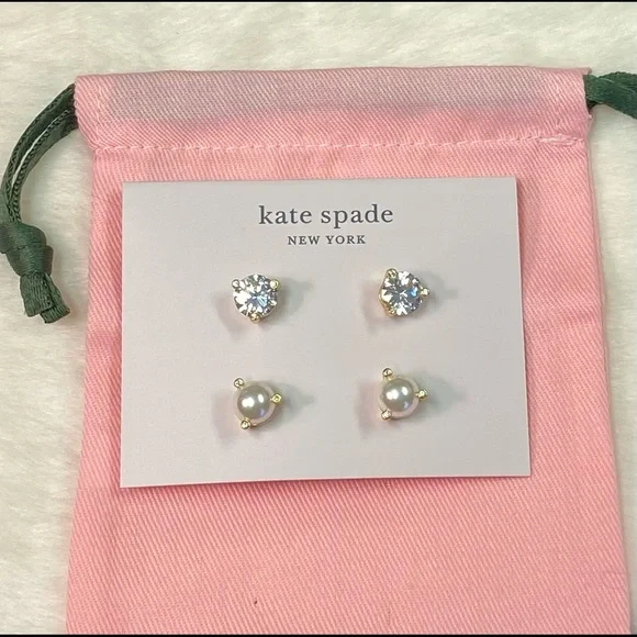 NWT KATE SPADE RISE & SHINE SET OF TWO 2 EARRINGS STUD - Picture 6 of 7